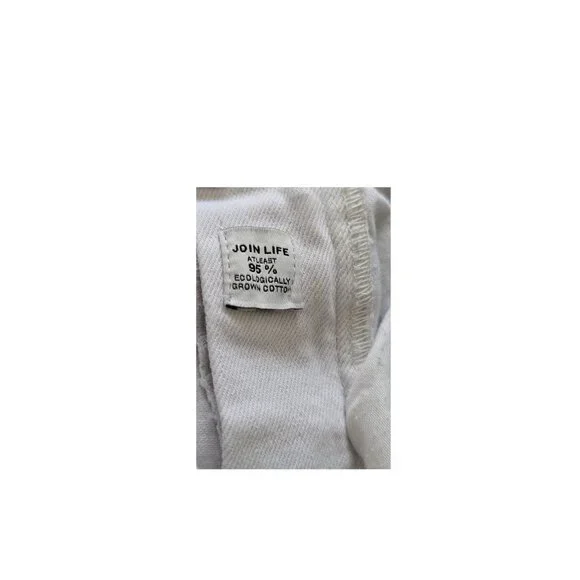 ZARA White Straight Crop Jeans – Size 8 – Join Life – Raw Hem – Preowned - Picture 5 of 7